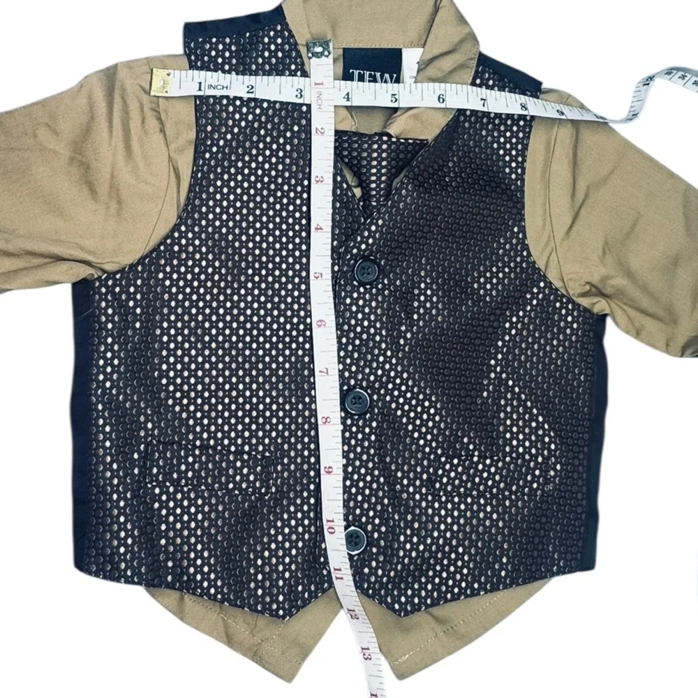 🕴️ TFW Baby Boys 3-Piece Dress Outfit – Size 18 Months 🤎